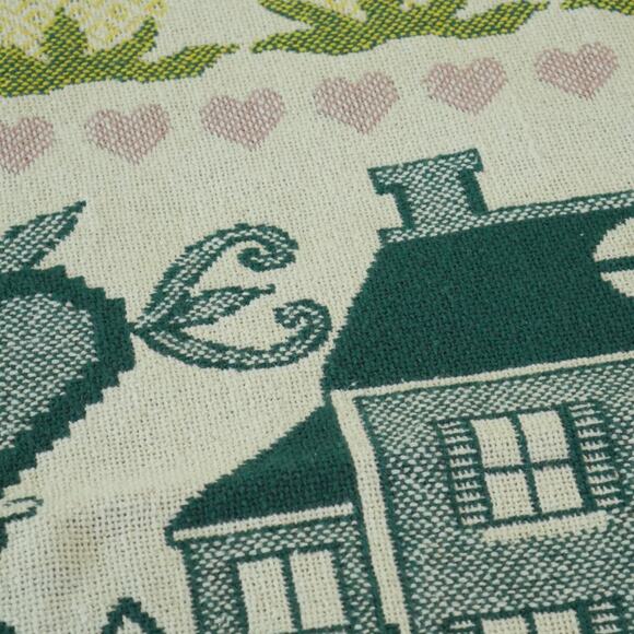 Vintage Cottagecore Throw Blanket Tapestry Granny Afghan Cute 90s Farmhouse - Picture 10 of 13